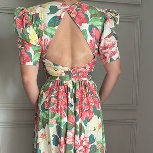 Vintage Pretty in Pink cutout dress with POCKETS